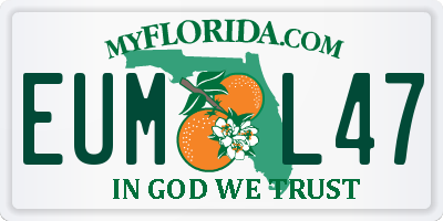 FL license plate EUML47