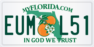FL license plate EUML51