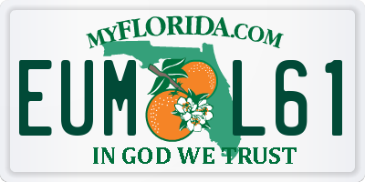 FL license plate EUML61