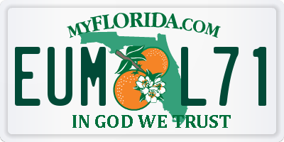 FL license plate EUML71