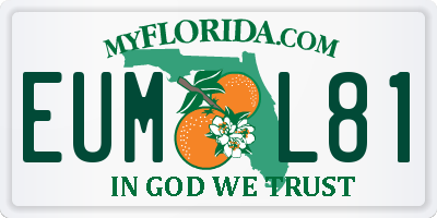FL license plate EUML81