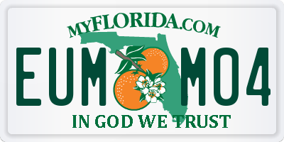 FL license plate EUMM04