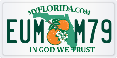 FL license plate EUMM79