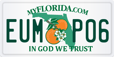 FL license plate EUMP06