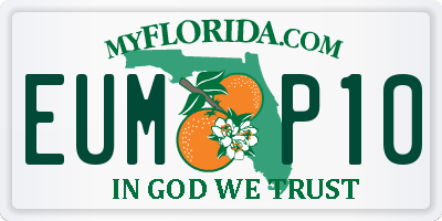 FL license plate EUMP10