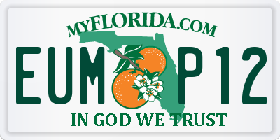 FL license plate EUMP12