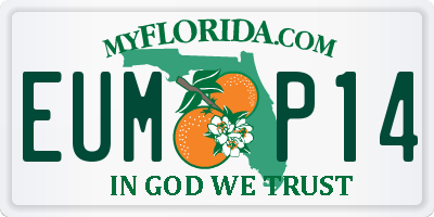 FL license plate EUMP14