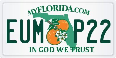 FL license plate EUMP22