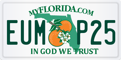 FL license plate EUMP25