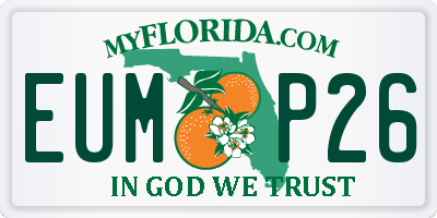 FL license plate EUMP26