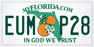FL license plate EUMP28