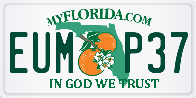 FL license plate EUMP37