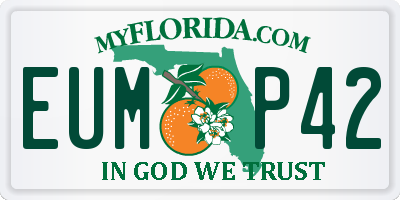 FL license plate EUMP42