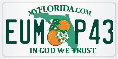 FL license plate EUMP43