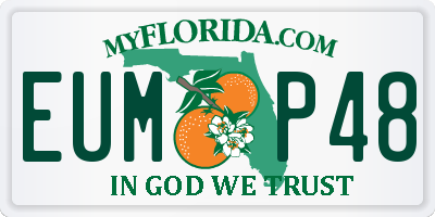 FL license plate EUMP48