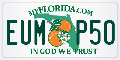 FL license plate EUMP50
