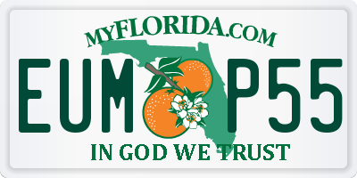 FL license plate EUMP55