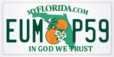 FL license plate EUMP59