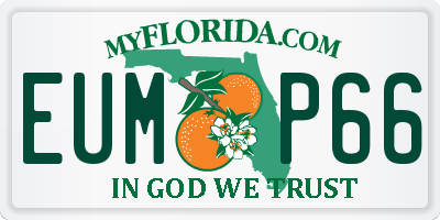 FL license plate EUMP66