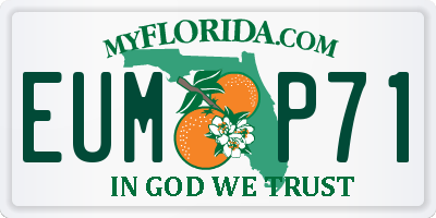 FL license plate EUMP71