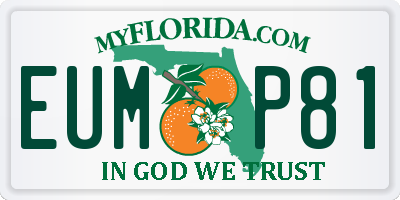 FL license plate EUMP81
