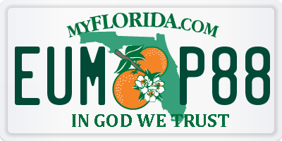 FL license plate EUMP88