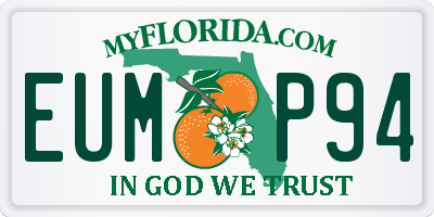 FL license plate EUMP94