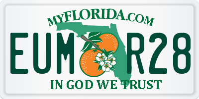 FL license plate EUMR28