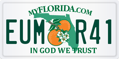 FL license plate EUMR41