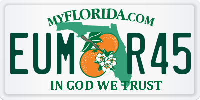 FL license plate EUMR45