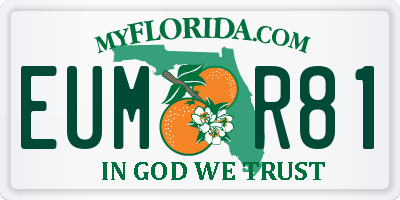 FL license plate EUMR81