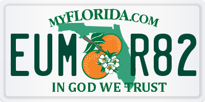 FL license plate EUMR82