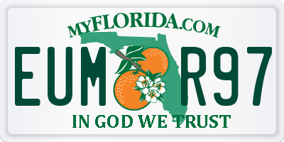 FL license plate EUMR97
