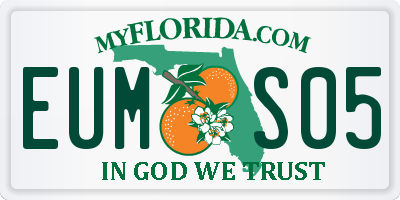 FL license plate EUMS05