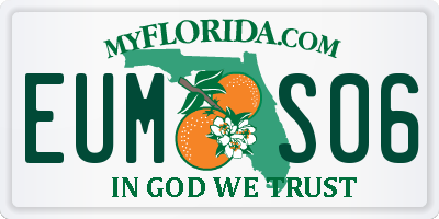 FL license plate EUMS06