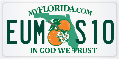 FL license plate EUMS10