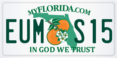 FL license plate EUMS15
