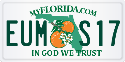 FL license plate EUMS17