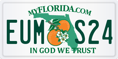 FL license plate EUMS24