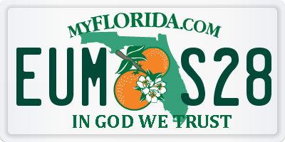 FL license plate EUMS28