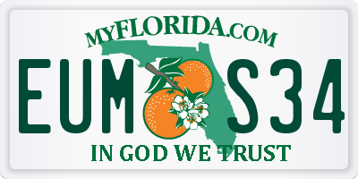 FL license plate EUMS34