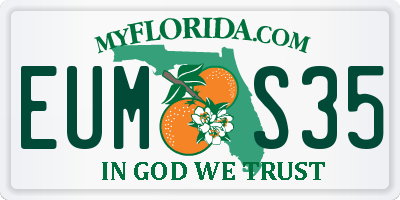 FL license plate EUMS35