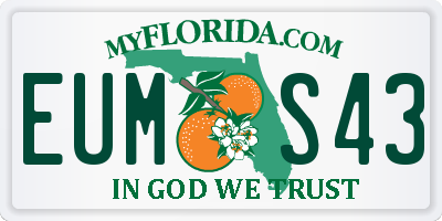 FL license plate EUMS43