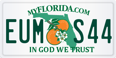 FL license plate EUMS44