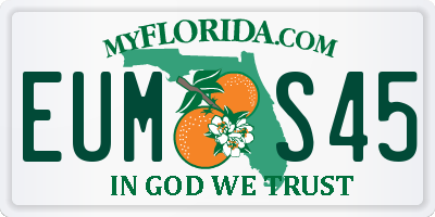 FL license plate EUMS45