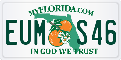 FL license plate EUMS46