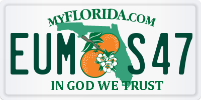 FL license plate EUMS47