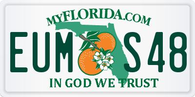 FL license plate EUMS48