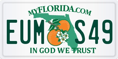FL license plate EUMS49