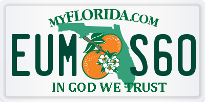 FL license plate EUMS60